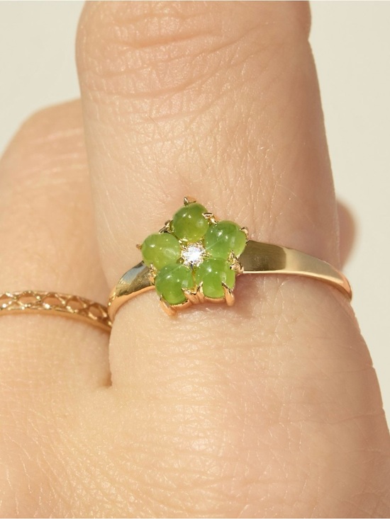 Catbird Jewelry - CATBIRD × VITO’S GEMS Lady C Jade Flower Ring
Solid 14k Gold